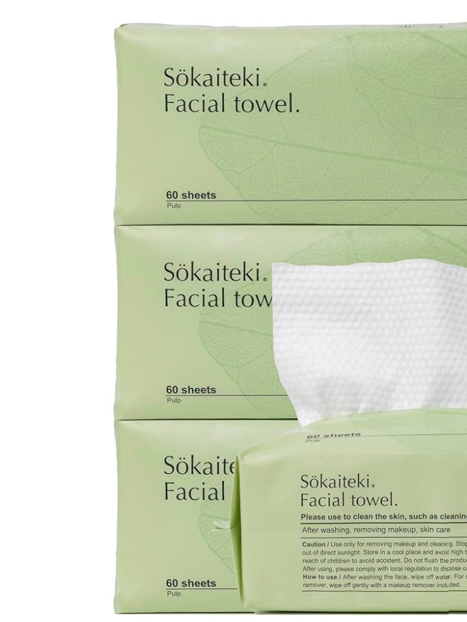 Sokaiteki フェイシャルタオル【4個セット】【クーポンの適用不可商品です】