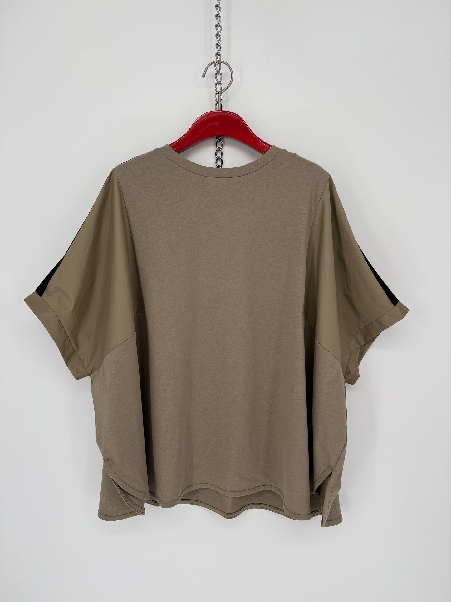 MUST BUY 【146】ショルダーライン 異素材ミックス トップス