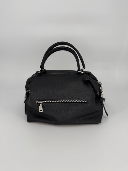 MUST BUY【088】レザー 2WAY ジップ バック (ショルダー可)