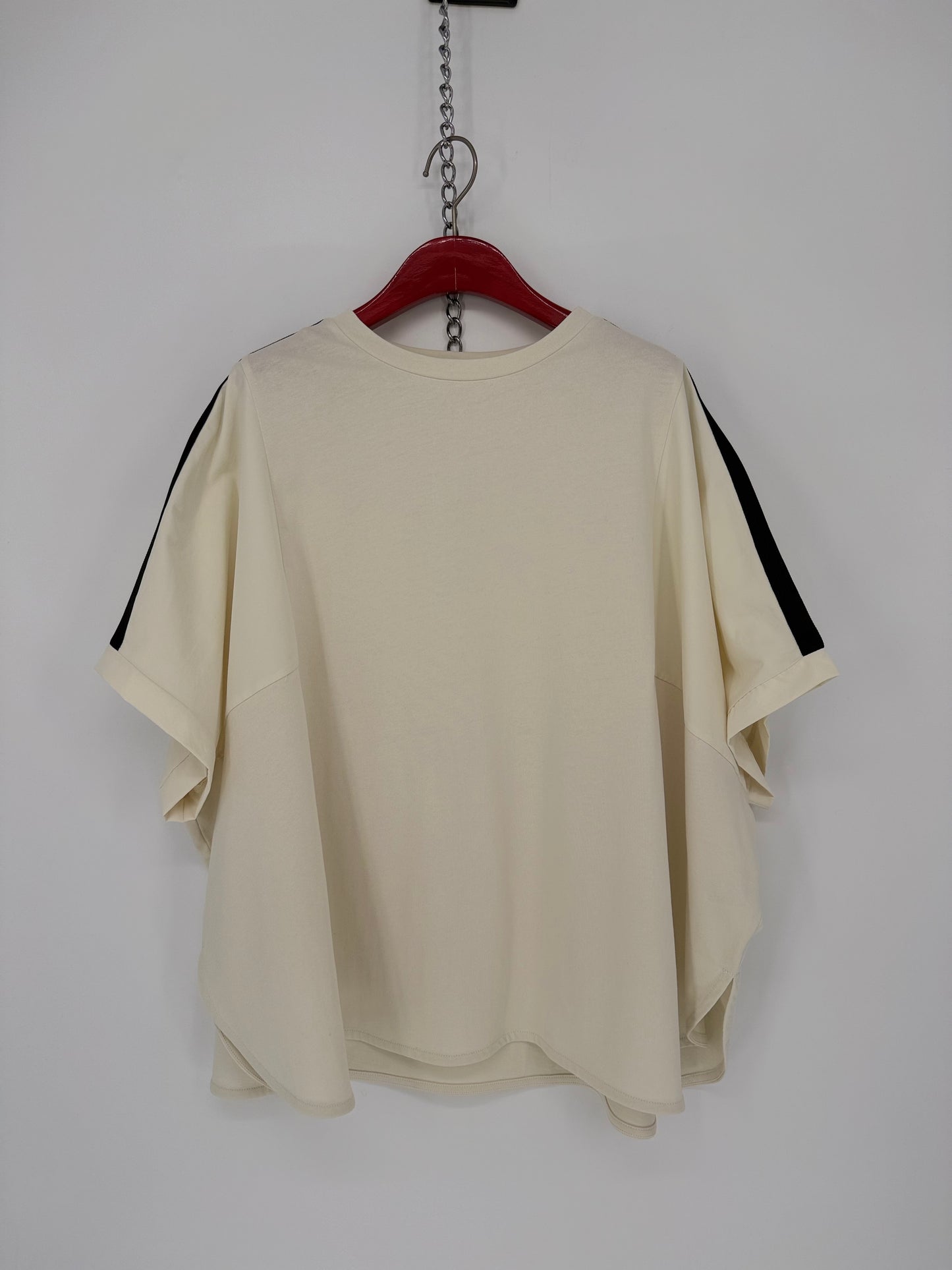MUST BUY 【146】ショルダーライン 異素材ミックス トップス