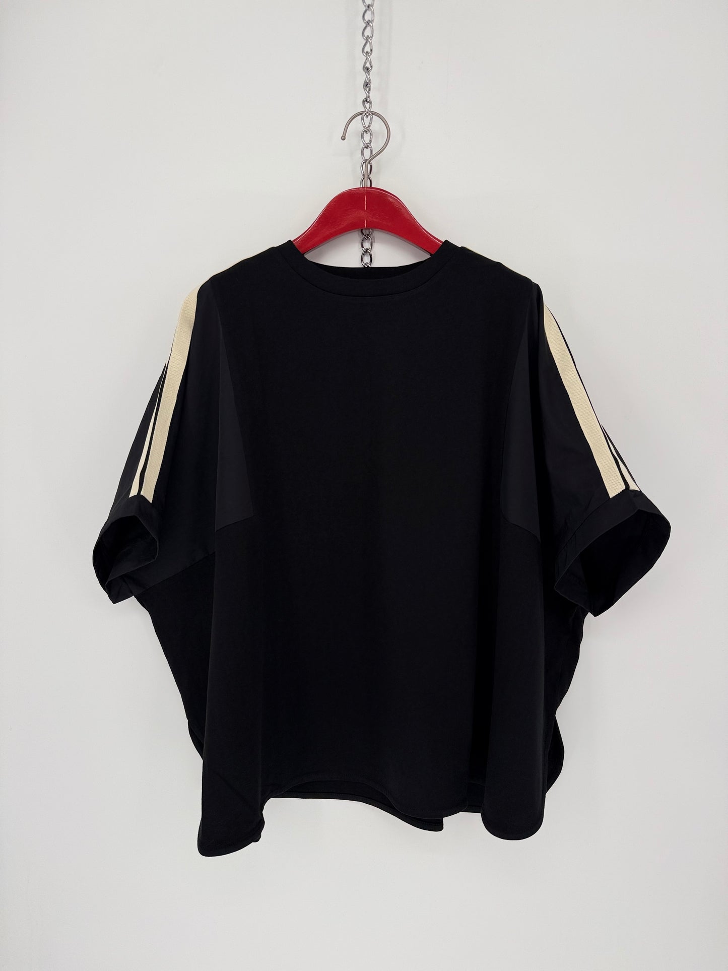 MUST BUY 【146】ショルダーライン 異素材ミックス トップス
